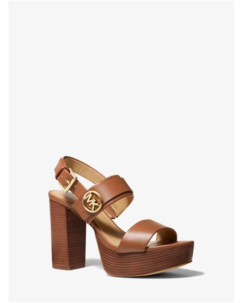 michael kors carmen faux leather platform sandal|Carmen Faux Leather Platform Sandal .